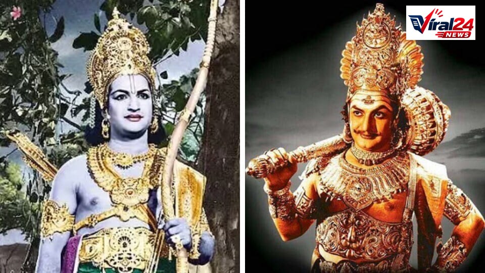 NT Rama Rao as Shri Ram and Ravana